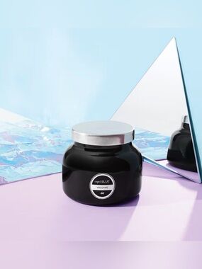 Volcano Scented Jar Candle - Black